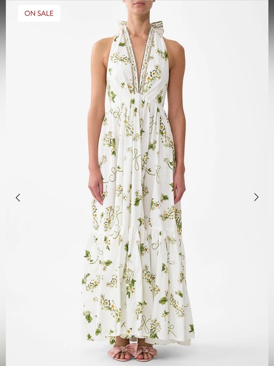 Camilla Dresses & Skirts - Camilla Botanical Utopia Ruffle Hem Halter Dress - S - NWT